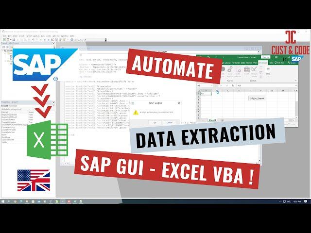 Automate Data Extraction with SAP GUI Scripting & Excel Macro VBA [english]