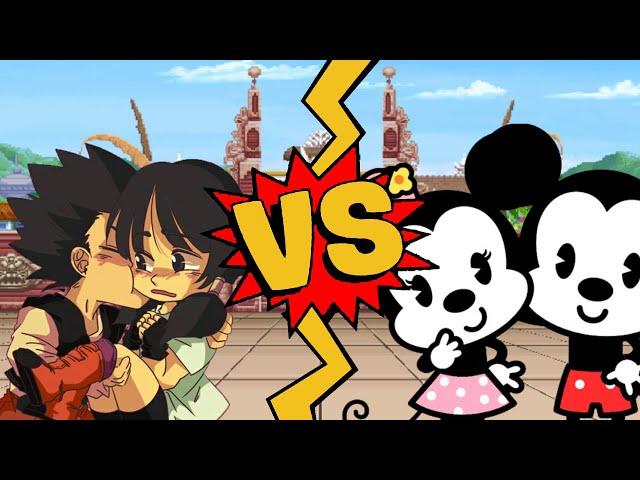 M.U.G.E.N. Battles | Gohan/Videl Mickey/Minnie | Dragon Ball Z vs Disney