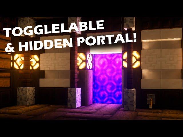 How to make a HIDDEN NETHER PORTAL: Redstone Tutorial