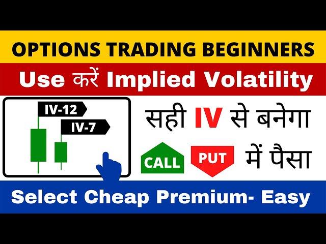 केवल Candle देखकर IV का पता लगाये  | Implied volatility कैसे Use करें  | Options IV.