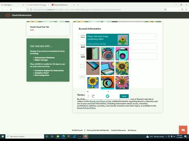 004 Setting up an Oracle Cloud Account