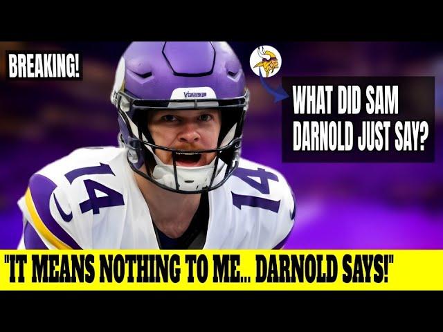 DARNOLD MAKES A STUNNING REVELATION NO ONE SAW COMING!AFTER HISTORIC WIN! CHECK IT OUT! VIKINGS NEWS