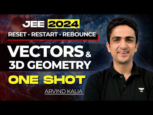 Vectors & 3D Geometry One Shot | JEE Main 2024 | RRR