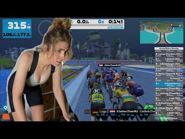 NOT the race I expected.... !!!  Zwift Racing League