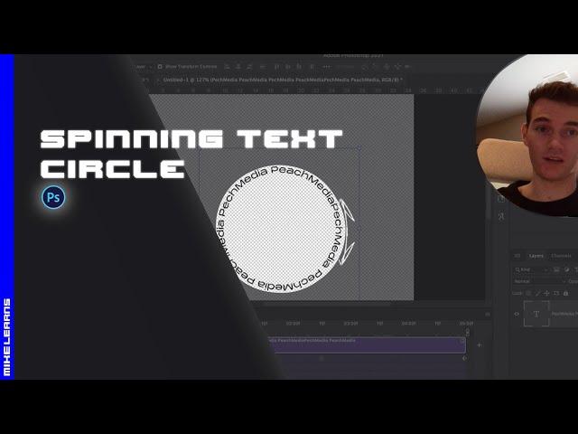 How to make a rotating spinning circular text gif  Photoshop PS GIF