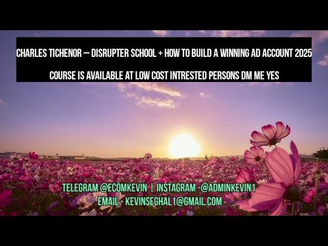 Charles Tichenor – Disrupter School + How to Build a Winning Ad Account 2025