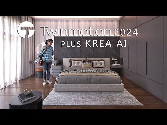 TWINMOTION 2024.1 TUTORIAL SERIES - 35 Interior Rendering + KREA AI