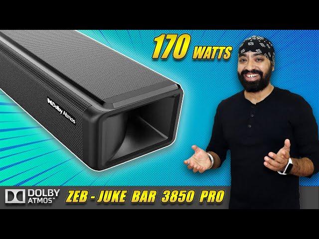 Best Dolby Atmos SoundBar with Built in Subwoofer |  Zebronics Zeb-Juke Bar 3850 Pro 