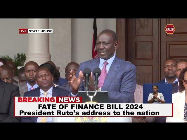 President William Ruto address the nation, State House, Nairobi. [FULL SPEECH]