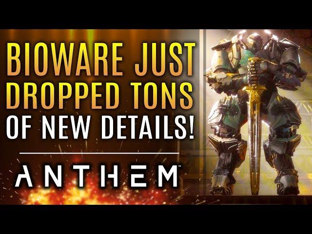 Anthem - Bioware Just Dropped a TON of NEW INFO! The Fury, Removed Features! 3rd Stronghold!