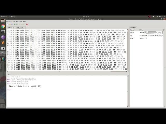 Plotting Data Files with Python