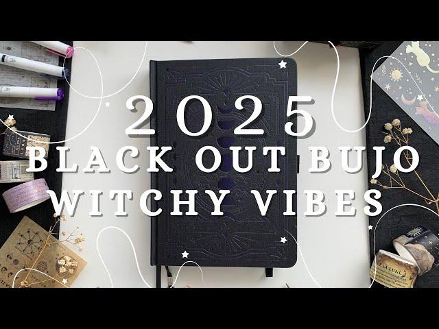 2025 Bullet Journal Setup  Witchy Aesthetic in a Black Notebook