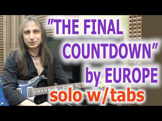 Europe The Final Countdown solo w/tabs