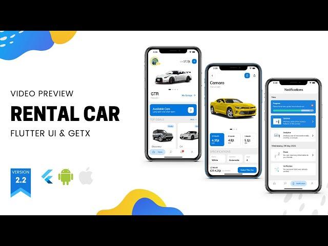 Demo Car Rental App v2.2  - Flutter UI Template by Using GetX