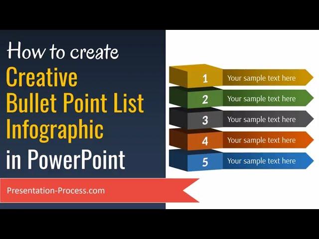 Creative Bullet Point List Infographic in PowerPoint