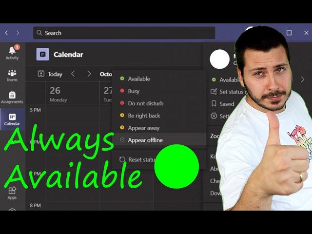 How to stay AVAILABLE on Microsoft Teams ALL THE TIME