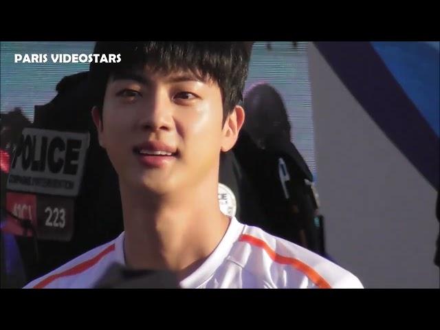 Jin (BTS) very happy to be TorchBearer of the Olympic Games flame @ Paris 14 july 2024