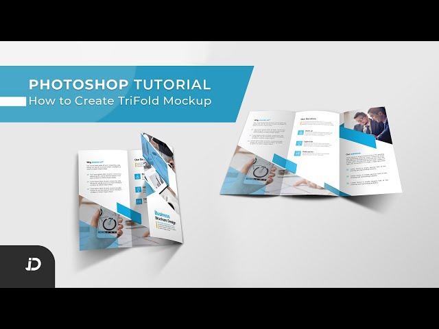 How to create Trifold Brochure mockup in photoshop CC 2020? Photoshop Tutorial