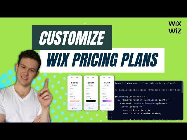 How To Customize Wix Pricing Plans for Subscriptions, Membership Fees, Offline Payments | Velo API