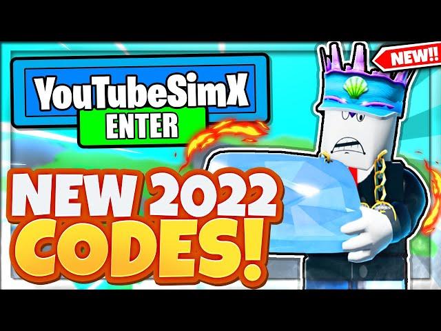 (2022) ALL *NEW* SECRET OP CODES In Roblox YouTube Simulator X!