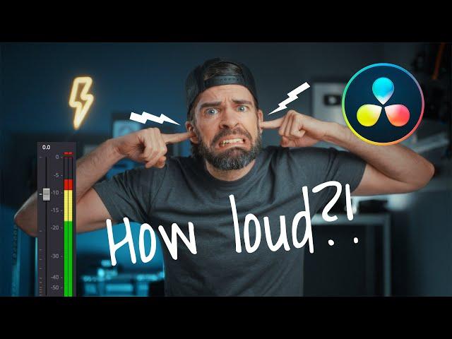 HOW LOUD Should Your Videos Be? DaVinci Resolve 19 Tutorial [audio levels, compression, volume]