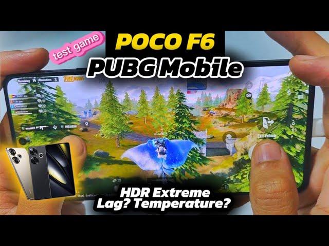 POCO F6 Test Game PUBG Mobile HDR Extreme Graphics | Temperature? Lag? | Full Handcam