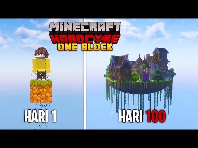 100 Hari di Minecraft Hardcore Tapi One Block