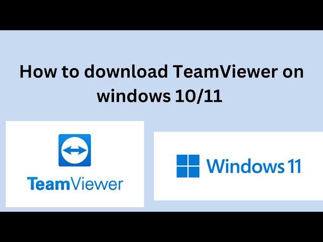 How to download TeamViewer on windows 10/11 (2024) | Install TeamViewer on PC/Laptop