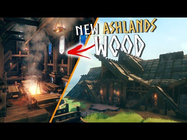 Valheim Ashlands - I Made a Viking Longhouse with the New Ashwood Build Pieces