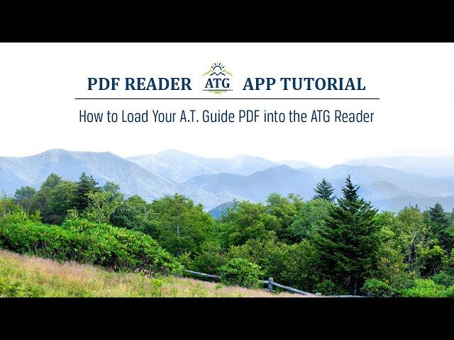 How to Load Your A.T. Guide PDF into the ATG Reader.