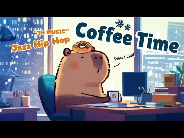 Capybara Coffee Time: Calming Music ️ Best Jazz Lo-fi Hip Hop | Chillhop | Study & Relax