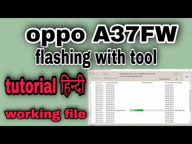 oppo a37fw flashing tutorial download firmware|flash with tool