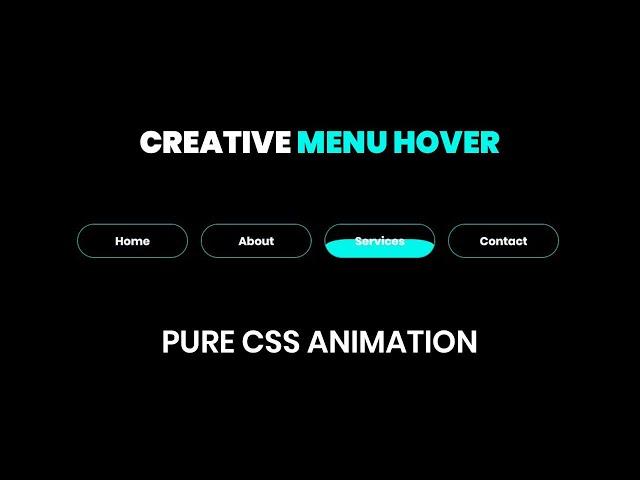 Creative Menu Hover Effect | CSS Animations