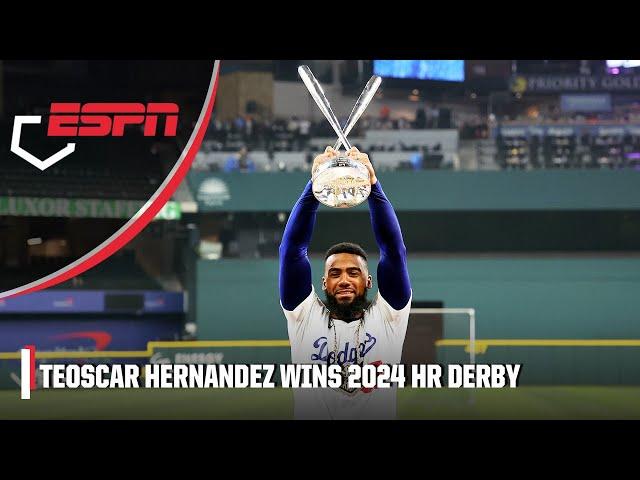 Teoscar Hernandez wins the 2024 Home Run Derby by defeating Bobby Witt Jr. in final  | ESPN MLB