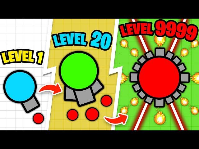 Upgrading NOOB TURRET to GOD TURRET in DIEP.IO