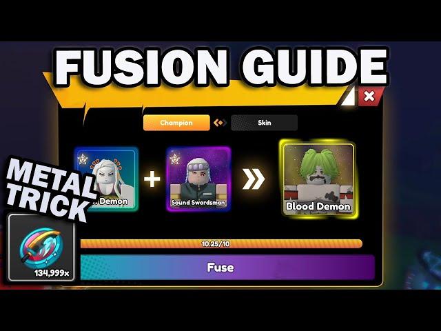 Fusion Guide and Metal Trick in Anime Champions Simulator