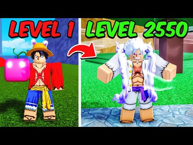 Noob To MAX LEVEL As GEAR 5 LUFFY in Blox Fruits [FULL MOVIE]