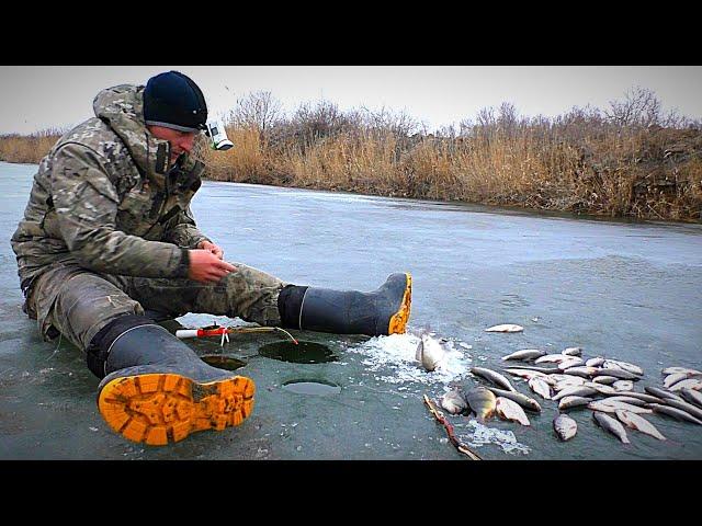 ПЕРВЫЙ ЛЁД!! САМЫЙ ОПАСНЫЙ И ЩЕДРЫЙ. Зимняя рыбалка началась. Бешеный клёв.