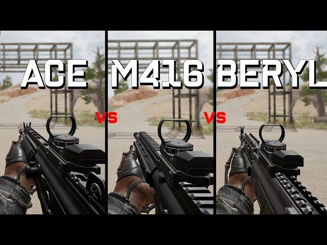 ACE vs M416 vs BERYL - Is the ACE32 better? [Comparison/test] - PUBG