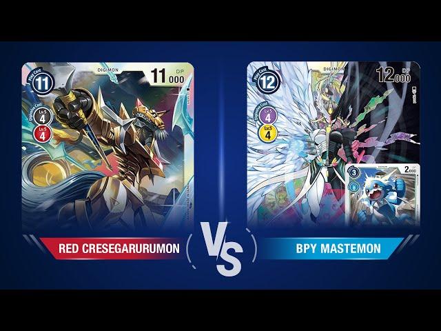 Red Cresgarurumon VS Blue, Yellow, Purple Mastemon - TrueChampionSteven