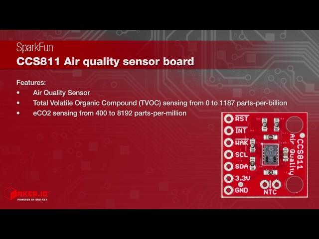 SparkFun CCS811 Air Quality Sensor Board | Maker Minute