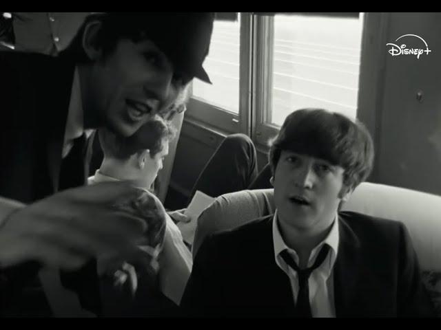 John and George in a rare moment of calm during The Beatles’ first visit to America.