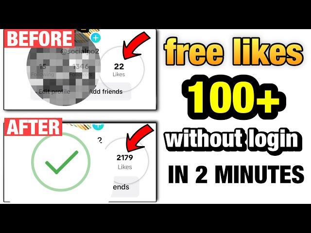 How to Increase Free TikTok Likes 2024 || 100 Free TikTok Likes (New Trick)