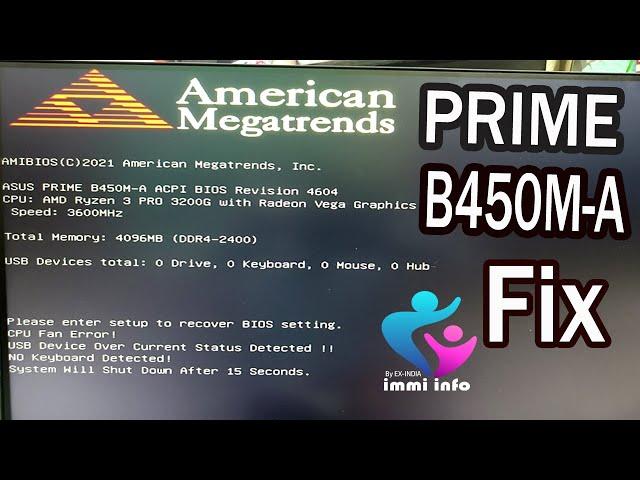 PRIME B450M A USB DEVICE OVER CURRENT STATUS DETECTED |  USB DEVICE OVER CURRENT STATUS DETECTED