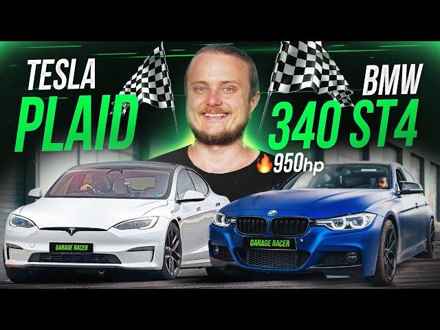 Самая быстрая BMW F30 340 в Украине. Заруба 340 stage 4 vs Tesla Plaid