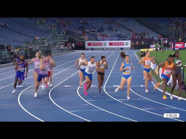 Ireland Wins Gold (4 x 400m Relay Final) European Championships 2024