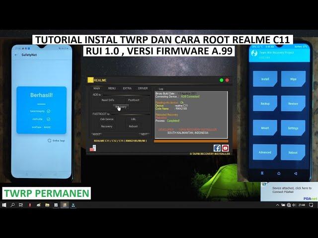 TUTORIAL INSTALL TWRP &  ROOT | REALME C11 | RMX2185 | RUI 1.0 | A.99 | ANDROID 10 | TWRP PERMANEN