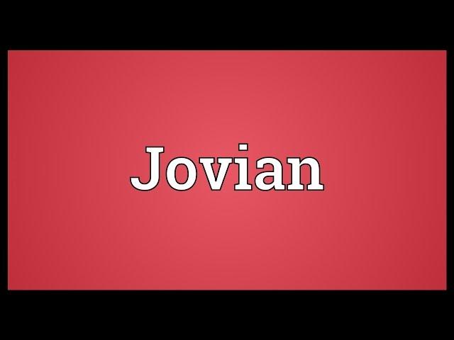 Jovian Meaning