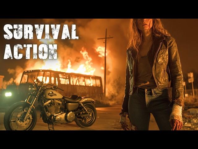 She takes revenge on the outlaw biker gang who attacked her / Action Survival Movie