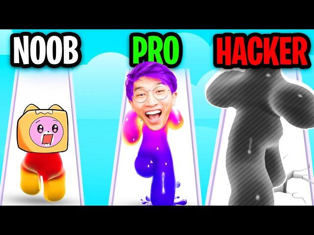 NOOB vs PRO vs HACKER In BLOB RUNNER 3D!? (ALL LEVELS + ALL ITEMS!)